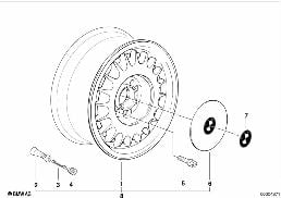 BMW Styling (Styl.2) diagram for BMW 7 Series E32 750iL