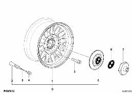 CROSS-SPOKE STYLING (STYL.8) diagram for BMW 8 Series E31 850Ci