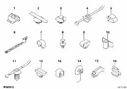 VARIOUS CABLE HOLDERS diagram for BMW 6 Series E64 LCI 650i
