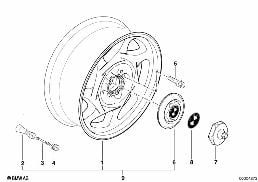 TURBINE STYLING (STYL.9) diagram for BMW 8 Series E31 850Ci