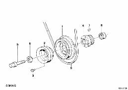 BELT DRIVE-VIBRATION DAMPER diagram for BMW 3 Series E30 316i