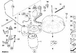 LEVELL.DEVICE, AIR SPRING AND CTRL UNIT diagram for BMW X5 E53 3.0d