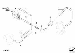 AIR PUMP F VACUUM CONTROL diagram for BMW 5 Series E39 M5