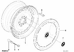 STEEL RIM STYL.12 diagram for BMW 7 Series E38 728i