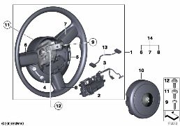 Volant Airbag multifunkční diagram for BMW Rolls-Royce Phantom RR1 Phantom