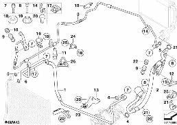 COOLANT LINES diagram for BMW 3 Series E90 LCI 320i