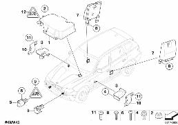 Peças eléctricas do airbag diagram for BMW X3 E83 2.0i