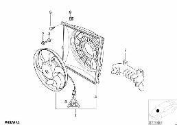SUCTION FAN AND MOUNTING PARTS diagram for BMW 3 Series E36 318i