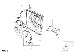 SUCTION FAN AND MOUNTING PARTS diagram for BMW 3 Series E36 318i
