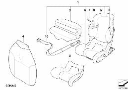 BMW Junior Seat I-II Isofix diagram for BMW 5 Series E39 525td