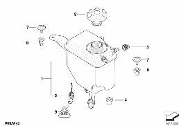 COOLING WATER EXPANSION TANK diagram for BMW 5 Series E60 525i