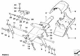 Lenksäule-Lagerbock/Einzelteile diagram for BMW 7 Series E32 750iL