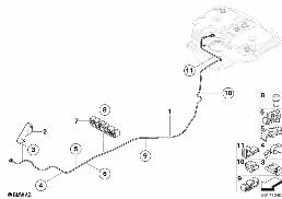Conduites SCR / pièces de fixation diagram for BMW 3 Series E90 LCI 335d