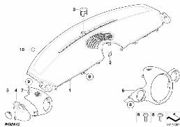 Verkleidung Instrumententafel diagram for BMW MINI R56 Cooper