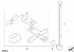 FLAG HOLDER diagram for BMW X5 E70 3.0sd