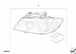 CONVERSION KIT, HEADLIGHTS LCI 2008 diagram for BMW 3 Series E90 318i