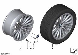 BMW LA WHEEL RADIAL SPOKE 252 - 19''