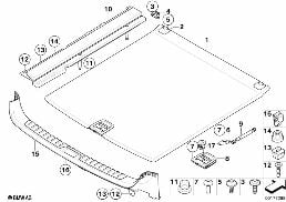 TRIM PANEL, TRUNK FLOOR diagram for BMW X6 E71 35iX