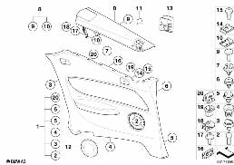 Revêtement latéral arrière diagram for BMW 1 Series E88 120i