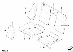 INDIVIDUAL BASE SEAT, REAR diagram for BMW 3 Series E93 LCI 335i