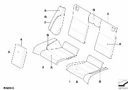 INDIVIDUAL SPORT SEAT, REAR diagram for BMW 3 Series E93 LCI 335i