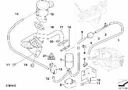 AIR PUMP F VACUUM CONTROL diagram for BMW 3 Series E46 318i