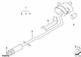 Sportowa Końcówka tłumika diagram for BMW MINI R50 Cooper