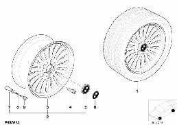 Jante à rayons (Styl. 33) diagram for BMW 5 Series E39 525td