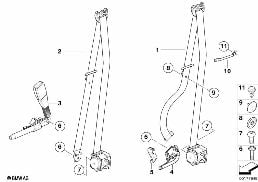 SAFETY BELT FRONT diagram for BMW X5 E70 3.0sd