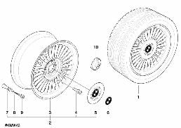 MULTI-SPOKE STYLING (STYL.4) diagram for BMW 7 Series E38 740i