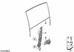 DOOR WINDOW LIFTING MECHANISM REAR