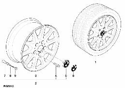 Jante classic (styl.25) diagram for BMW 5 Series E39 525td
