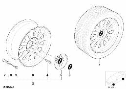 JANTE BMW II (Styl.31) diagram for BMW 5 Series E39 525td