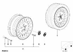 SPORTS-SPOKE STYLING (STYL.13) diagram for BMW 3 Series E36 325is