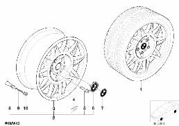 M DOUBLE-SPOKE II (STYL.39) diagram for BMW 3 Series E36 318ti