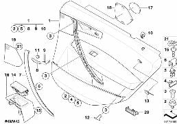 Tapic. drzwi tylna / Boczna pod. pow. diagram for BMW X3 E83 LCI 2.0d