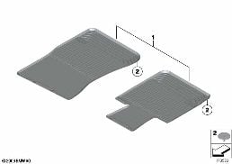 RUBBER MAT diagram for BMW Z4 E89 30i
