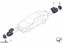 PARK DISTANCE CONTROL (PDC) diagram for BMW 3 Series E90 LCI 335i