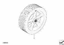 Roue hiver compl.rayons étoile 256 - 17