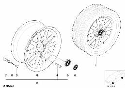 SPORTS-SPOKE STYLING II (STYL.27) diagram for BMW 3 Series E46 318i