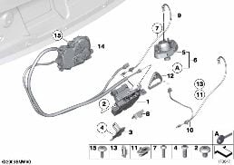 TRUNK LID/CLOSING SYSTEM diagram for BMW 7 Series F01 LCI 740i