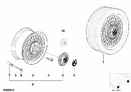 CROSS-SPOKE STYLING (STYL.17) diagram for BMW 3 Series E36 325is