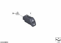 SWITCH HAZARD WARNING/CENTRAL LCKNG SYST diagram for BMW 7 Series F01 LCI 740dX