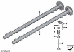 TIMING AND VALVE TRAIN-CAMSHAFT diagram for BMW 4 Series F33 LCI 435dX