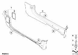 側飾板 腳部空間 diagram for BMW MINI Cabrio R52 Cooper