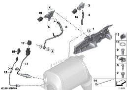 DIESEL PART.FILTER SENS./MOUNTING PARTS diagram for BMW X5 E70 LCI 30dX