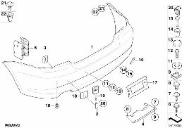 TRIM COVER, REAR diagram for BMW 1 Series E82 118d