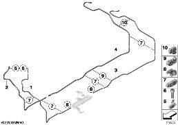 FUEL PIPES / MOUNTING PARTS diagram for BMW 7 Series F01 LCI 750dX