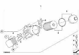 オイル供給 - フィルター、ヒート EX diagram for BMW MINI Clubman R55 Cooper d