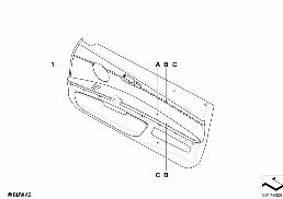 INDIVIDUAL DOOR TRIM, PART LEATHER LC diagram for BMW 3 Series E92 320i